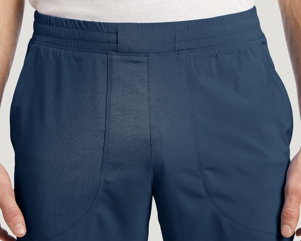 Photo of White Cross Scrubs Elastic waistband pant Color Navy Vue 224-NAV-d2.jpg