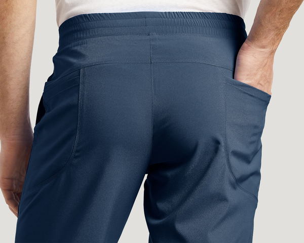 Photo of White Cross Scrubs Elastic waistband pant Color Navy Vue 224-NAV-b.jpg