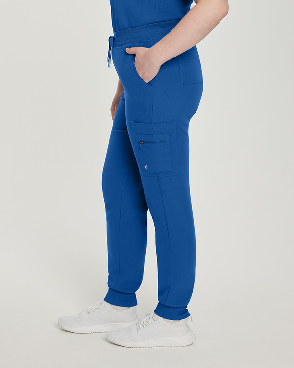 Photo de l'uniforme White Cross 380P Pantalon Jogger avec poches cargo - Petite Couleur Royal  Vue Côté 003